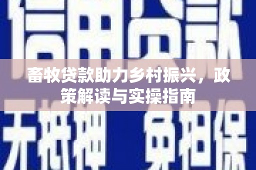 宁远畜牧贷款助力乡村振兴，政策解读与实操指南